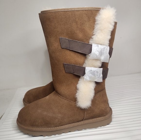 New UGG Aletheia Suede Boot In Chestnut Size US 8 - Picture 6 of 7